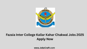 Fazaia Inter College Kallar Kahar Chakwal Jobs 2025 Apply Now